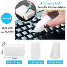 Melamine Sponge, 100Pc Magic Sponge Eraser, Melamine Foam Bulk Sponge Sheets, Bathroom Oven Shower Glass Dishes Stove Top Kitchen Sink Bathtub Wall Tile Baseboard White Shoe Cleaner, Not Easily Rip