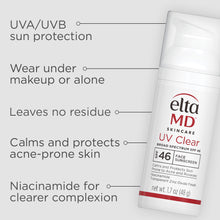 EltaMD UV Clear Facial Sunscreen, Broad-Spectrum SPF 46 for Sensitive or Acne-Prone Skin, Oil-free, Dermatologist-Recommended Mineral-Based Zinc Oxide Formula, 1.7 oz