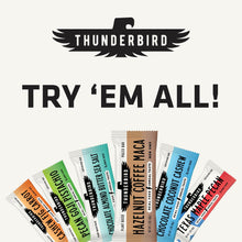 Thunderbird Bars Energy Snack, Gluten-Free with Protein, Healthy Real Food, Vegan Paleo Non-GMO, No Added Sugar, Chocolate Almond Butter Sea Salt Flavor (12 Count, 1.7 oz. Bars)