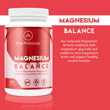 TRUE PROTOCOLS - Magnesium Balance - Magnesium Glycinate & Malate Chelates (100 mg) w/Vitamin B6 (2.5 mg) & Zinc (2.5 mg) - 240 Non-laxative & High Absorption Vegan Capsules - Bioavailable Caps For Optimal Muscle Function, Stress Relief & Sleep - 100% Non