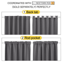 NICETOWN Grey Blackout Curtains 2 Panels for Bedroom/Living Room, Thermal Insulated Black Out Panels 84 inch Long for Window Covering Rod Pocket/Back Tab Rideaux, 52 Wx 84 L, Set of 2