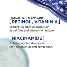 L’Oréal Paris Retinol Pressed Night Cream with Niacinamide, Reduces the Look of Wrinkles & Hydrates Skin, Revitalift Triple Power LZR, 47 ml