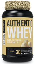 Jacked Factory Authentic Whey Protein Powder - Low Carb, Non-GMO, No Fillers, Mixes Perfectly - 30 Servings, Vanilla