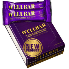 WELLBAR High Protein Bar - Salted Caramel Crisp - 12 x 57g Bars - 20g Protein, Low Sugar (2g), High Fiber (3g) - Gluten-Free, Non-GMO, Zero Aftertaste, Guilt-Free, and Tastes Like a Soft, Smooth Premium Chocolate Bar.