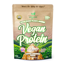 CONFIDENT VEGAN – 100% Pure Plant-Based – VEGAN PROTEIN – Gluten Free – No Added Sugar - 20g of Delicious Protein Per Serving – COFFEE CARAMEL FUDGE – 2 Pound – 30 Servings