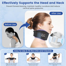 Relief Expert Soft Neck Brace with Neck Ice Pack Wrap, Breathable Cervical Collar with Reusable Hot and Cold Therapy Gel Pack, Adjustable Neck Support Brace for Women and Men, Posture Correct (Purple)