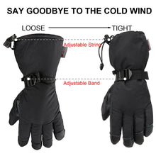 OZERO Gloves Insulated Ski Mittens Winter Thermal Long Sleeve Windproof Men Women Mitts for Snowboarding, Snowmobile and Shoveling