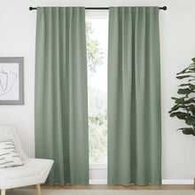 NICETOWN Blackout Window Curtains for Kids Room, Thermal Insulated Door Drapes for Christmas Decoration, Universe Themed Room (Greyish Green, 1 Panel = 52