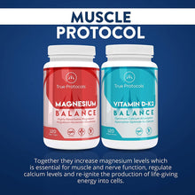 TRUE PROTOCOLS - Muscle Protocol (2 items) - Magnesium Balance & Vitamin D-K2 Balance - Bioavailable Capsules for Optimal Muscle Function, Bone Health, Stress Relief, and Sleep - 100% Non-GMO Supplements