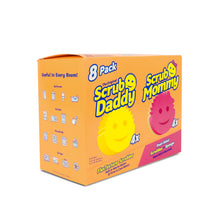 Scrub Daddy 4 Scrub Daddy Sponges & 4 Scrub Mommy Kitchen Sponges - Scratch-Free for Dishes & Multipurpose Cleaning - BPA Free & Made with Polymer Foam - Stain & Odor Resistant (8 Pack)