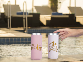 Prazoli Bachelorette Can Coolers (12) - Bachelorette Gifts & Party Supplies, Bridal Shower Favors & Decorations