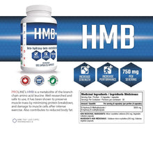 PROLINE HMB Capsules | 3000mg HMB (Beta-Hydroxy Beta-Methylbutyrate), 750mg Per Capsule | HMB Leucine Supplement for Muscle Growth, Recovery, Muscle Soreness, Strength | 120 Capsules