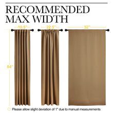 NICETOWN Blackout Window Curtains for Kids Room, Thermal Insulated Door Drapes for Dining Room Decoration, Universe Themed Room (Gold Brown, 1 Panel = 52