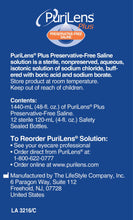 PuriLens Plus Preservative Free Saline Twelve 4-fl. oz(120-mL) Bottles