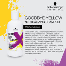 Schwarzkopf Goodbye Yellow Neutralizing Shampoo Purple Shampoo for Blonde Hair - Colour Toner Eliminates Brassy Yellow Tones for Blonde or Bleached Hair - Paraben & Sulphate-Free