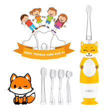 YUNCHI Baby Toothbrush, Toddler Toothbrush Age 0-4 Years, K3 Sonic Baby Electric Toothbrush with LED Smart Timer, BPA Free Baby Toothbrush 0 Months and up, Baby Toddler Electric Toothbrush 4 Heads