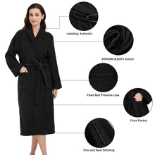 UTJZIB Men's Robe,Pure Cotton Robe for Men,Absorbent Bathrobe,Luxurious Terry Cloth Bathrobe with Shawl Collar