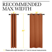 NICETOWN Blackout Curtains 84 Inches Long, Room Darkening Thermal Insulated Soli Grommet Curtains 2 Panels for Bedroom Living Room Windows (42 x 84 Inch, Burnt Orange, 2 Panels)