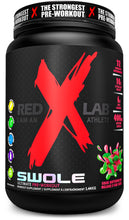 Red X Lab Swole, Pre-Workout Powder, Pumps & Strength, Extreme Intensity, Hyper Concentrate, Citrulline Malate 2:1, Beta Alanine, For Men & Women, 72 Servings (Sour Watermelon,1.44kg)