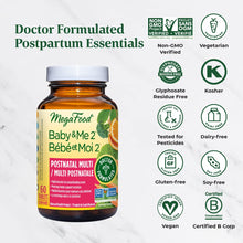 MegaFood Postnatal Vitamins for Breastfeeding Moms | Postpartum Lactation Supplement Multivitamins for Women | Vitamin C Vitamin A Choline Moringa Leaf & Iron | 60 Tablets