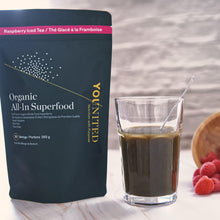 Younited All-In Superfood Greens Powder | Made in Canda | 53 Premium Organic Food Ingredients | 6 Servings of Vegetables + Fruit per Scoop | Loaded w/Phytonutrients | Raspberry Iced Tea (30 Servings)