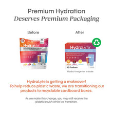 HydraLyte Electrolyte Powder, Low Sugar Electrolyte Packets Designed for Rapid Hydration, Safe Hydration for All Ages - Made with All Natural Ingredients, 30 Servings, Classic Variety