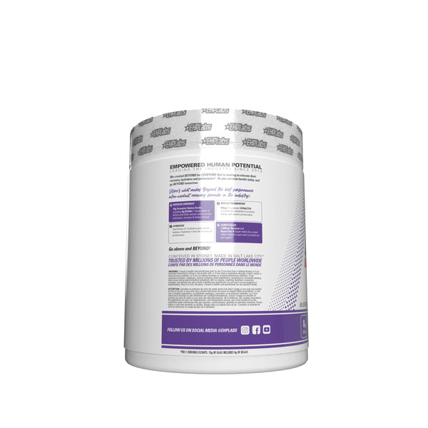 EHP Labs Beyond BCAA Powder Amino Acids Supplement for Muscle Recovery - Sugar Free BCAAs Amino Acids Post Workout Recovery Powder & 10g of EAA Amino Acids Powder - 60 Servings (Grape Candy Lollipop)