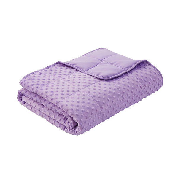 WAIBIO Weighted Blanket for Adults, Comfortable and Soft Throw Weighted Blanket with Premium Glass Beads for All Season 15 lbs 60"x80", Purple