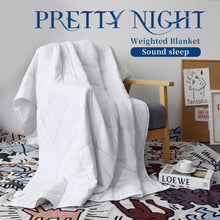 PRETTY NIGHT Weighted Blanket 18lbs Queen Size White 60