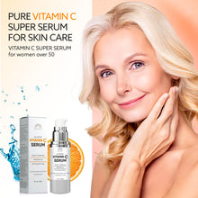 Super Vitamin C Serum for Women Over 70: Vitamin C Vitamin E Hyaluronic Acid Caffeine Hydrating - Hydrates Firms Lifts Smooths Targets Age Spots Wrinkle - All In One Formula for Mature Skin 30ml