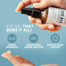 Eva Naturals Eye Gel - Luxurious Hydrating Under Eye Cream For Dark Circles and Puffiness, Bags, Crows Feet, Wrinkles - With Hyaluronic Acid & Peptides Eye Serum (60 ml, 2 Pack)