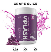 Revolution Nutrition, Splash Clear Protein, Clear Whey Protein Powder, Juice-Type, Candy Flavour, Collagen, 24g Of Protein Per Scoop, Zero Sugar, Zero Carb, 667g, 23 Servings (Grape Slice, 1.47 Pound)