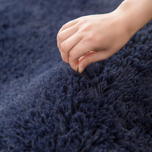 Poboton Super Soft Shaggy Area Rugs Fluffy Carpets, Indoor Area Rugs for Living Room Bedroom Kids, College Students Home Decor, Rectangular Fuzzy Rug, 4x6 Feet, Solid-Dark Blue