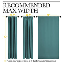 NICETOWN Christmas Thermal Living Room Curtains - Back Tab/Rod Pocket Window Curtains for Sun Blocking/Privacy Protecting (52 x 84-inch, Sea Teal, 2 Panels)