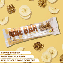 REDCON1 MRE Protein Bar, Banana Nut Bread - Contains MCT Oil + 20g of Whole Food Protein - Easily Digestible, Macro Balanced Low Sugar Meal Replacement Bar (12 Bars)