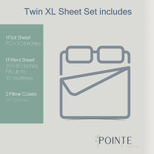 Pointehaven Flannel Deep Pocket Set with Oversized Flat Sheet, Twin XL, Navy