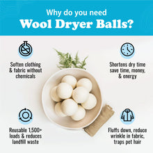 Smart Sheep Wool Dryer Balls - 6-Pack - XL Premium Natural Fabric Softener Award-Winning - Wool Balls Replaces Dryer Sheets - Wool Balls for Dryer - Laundry Balls for Dryer (Playful Pups)