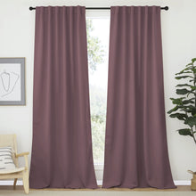 NICETOWN Bedroom Curtains Blackout Curtain Panels - (Dry Rose Color) 52x95 inch, 2 PCs, Insulating Energy Saving Solid Rod Pocket Blackout Drapes