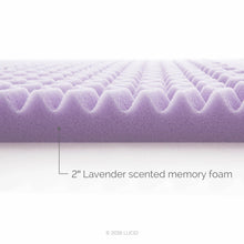 LUCID 2 Inch 5 Zone Lavender Memory Foam Mattress Topper – Calming Lavender – Targeted Convoluted Comfort Zones, Full (LU20FF30ZT)