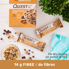 Quest Nutrition Chocolate Chip Cookie Dough Flavour Protein Bar, High Protein, High Fibre, Low Sugar, Keto Friendly, 21g Protein, 1g Sugar, 12ct