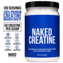 Pure Micronized Creatine Monohydrate – 100 Servings - 500 Grams, 1.1LB Bulk, Vegan, Non-GMO, Gluten Free, Soy Free. Aid Strength Gains, No Artificial Ingredients - NAKED CREATINE