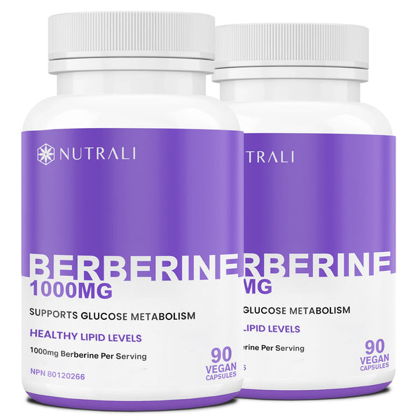 New Berberine MAXIMUM POTENCY 1000mg per Serving (2 capsules 500mg each) Supports Blood Sugar Levels, Healthy Lipid (Fat) and Glucose Metabolism. Non-GMO, Vegan, Gluten Free. 90 Easy to Swallow Capsules- 2 pack