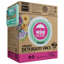 WBM Home Laundry Detergent Pods, Spring Fragrance Scent, 128 Count - HE Concentrated Laundry Pods With 10x Ultrapower Cleaning and 4D Laundry Stain Remover