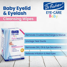 Purified, Non Irritating, Hypoallergenic & Sensitive Approved Baby Eyelid Wipes by Dr. Fischer – Pre-moistened, Rinse Free and Pediatrician Recommended (Twin Pack)