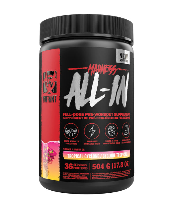 MUTANT MADNESS ALL-IN | Full Dosed Pre-Workout - Tropical Cyclone - 36 serving - 504 g