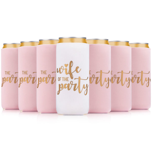 Prazoli Bachelorette Can Coolers (12) - Bachelorette Gifts & Party Supplies, Bridal Shower Favors & Decorations