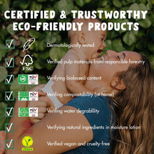 Eco by Naty Flushable Baby Wipes - Compostable and Plant-Based Wipes, Chemical-Free and Hypoallergenic Baby Wipes Safe for Baby Sensitive Skin, 42 Wipes Per Pack (12 Pk)