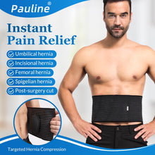 Umbilical Hernia Belt with 2x Compression Pads, Abdominal Support Binder for Men & Women Belly Compression/Incisional, Femoral, Spigelian Hernia Post Surgery Pain Relief (L/XL)