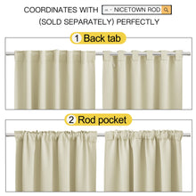 NICETOWN Living Room Room Darkening Curtains, Soft and Smooth Fabric Draperies and Panels, Privacy Energy Smart Curtains for Patio Door (Beige, 52