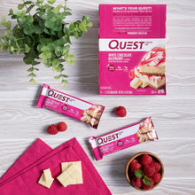 Quest Nutrition White Chocolate Raspberry Flavoured Protein Bar, High Protein, Gluten Free, Keto Friendly, Black, 12 Count (Pack of 1)